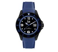 Ice-Watch ICE Steel Black Blue Orologio Nero da Uomo con Cinturino in Silicone, 015783 (Large)