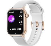 ICE-WATCH smart 2.0 Rose-Gold White - Orologio connesso rosa con cinturino in silicone bianco per donna - 022537 (1,96 inch)