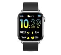 ICE-WATCH smart 2.0 Silver Black - Orologio connesso argento con cinturino in silicone nero per uomo - 022536 (1,96 inch)