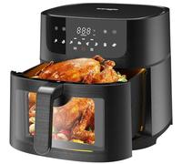Iceagle Friggitrice ad Aria Calda 9L - Premio Airfryer XXL con 8 programmi | Friggitrice Senza Olio con Touch Screen, 1800W, Modalità Shake, Timer, Finestra Visibile, Ricettario