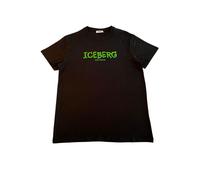 Iceberg Black Cotton Men T-Shirt - L