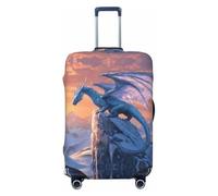 Iceberg Cool White Dragon - Copribagagli da viaggio, elastico, per valigie, 45-81 cm, Nero , M