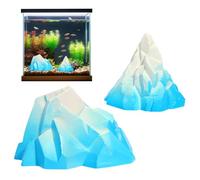 Iceberg Decorations - 2 modelli di iceberg | Decorazione per acquario per acquario, ornamento per acquario per un'ecologia realistica e vivida dell'acquario