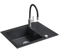 iceBerg Flex lavello con rubinetto onice/nero ZZF1411ABFIX