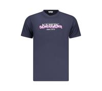 Iceberg Neon Blue Cotton Mens T-Shirt - L