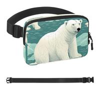 Iceberg Polar Bear-1589 - Marsupio da uomo e da donna, con tracolla regolabile, alla moda, per viaggi, attività all'aperto, corsa, escursionismo, multicolore, Multicolore, 1.5x9.0x5.9in/4x23x15cm