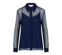 Iceberg - Regular fit soft blue long-sleeved silk crepe shirt - - Blouses & Shirts - Donna - Blu - S