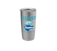 Icebergs blu islandese e lagune islandesi top, magliette e attrezzatura Bicchiere termico in acciaio inox doppia parete
