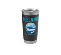 Icebergs blu islandese e lagune islandesi top, magliette e attrezzatura Bicchiere termico in acciaio inox doppia parete