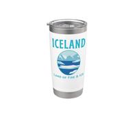 Icebergs blu islandese e lagune islandesi top, magliette e attrezzatura Bicchiere termico in acciaio inox doppia parete