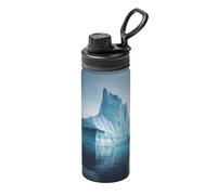 Icebergs - Thermos da viaggio in acciaio inox, 510 g, adatto per ciclismo, palestra, basket, thermos all'aperto