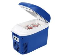 Iceblue Mini frigorifero portatile e compatto da 7 l/9 lattine, spina CA e caricabatteria da auto da 12 V con cintura, mini frigorifero portatile e compatto per camera da letto, auto, viaggi, picnic