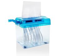 ICEBLUEOR Distruggidocumenti manuale, piccoli trituratori portatili per uso domestico, A6 documenti di carta fatti a mano, strumento di taglio dritto, mini trituratore per casa, ufficio, scuola,