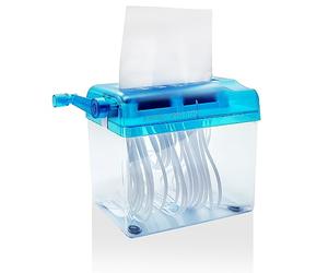 ICEBLUEOR Distruggidocumenti manuale, piccoli trituratori portatili per uso domestico, A6 documenti di carta fatti a mano, strumento di taglio dritto, mini trituratore per casa, ufficio, scuola,