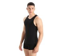 Icebreaker - Anatomica Tank - Intimo lana merinos L nero
