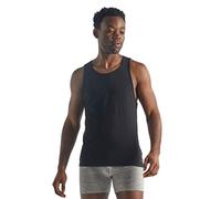 Icebreaker Anatomica Canotta Sportiva Uomo - Intimo Termico in Lana Merino per Escursioni, Sport, Corsa, Fitness - Nero/Monsoon, XXL