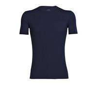 icebreaker Anatomica Maglietta Sport a Maniche Corte Uomo - Intimo Termico in Lana Merino per Escursioni, Sport, Corsa, Fitness - Blu Marino, XL