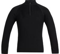 Icebreaker - Base layer con collo a zip in lana merino - K Merino 260 Oasis LS Half Zip Black - Taglia Bambino 12a - Nero