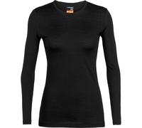 Icebreaker - Base layer in lana merino, 200 g/m² - Wmns 200 Oasis LS Crewe Black per Donne - Taglia S - Nero