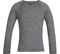Icebreaker - Base layer in lana merino 200g/m² - Kids 200 Oasis LS Crewe Gritstone Heather - Taglia Bambino 8a - Grigio