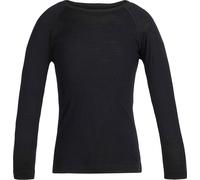 Icebreaker - Base layer in lana merino - Kids 200 Oasis LS Crewe Black - Taglia 10a - Nero