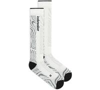 Icebreaker - Merino Ski+ Medium OTC Mountain Contour - Calze da sci EU 39-41,5 bianco/grigio