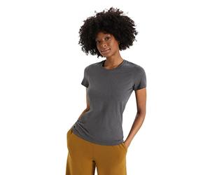 Icebreaker - Donna Natural Blend Central Classic Maglietta a Manica Corta - per Tutti i Giorni, Palestra e Allenamento