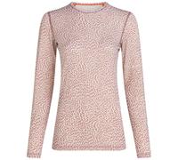 Icebreaker - Intimo donna in lana merino - W Merino 200 Oasis LS Crewe Flock Forms AOP Summit/Snow/Aop per Donne - Taglia M - Beige