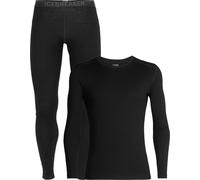 Icebreaker - Intimo tecnico in lana merino, 260 g/m² - Pack M Merino 260 Tech LS Crewe Black