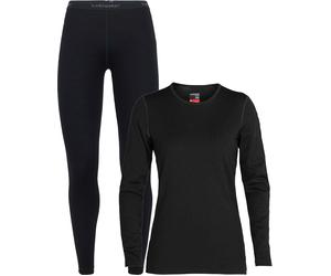 Icebreaker - Intimo tecnico in lana merino 260g - Pack W Merino 260 Tech LS Crewe Black