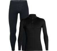 Icebreaker - Intimo termico in lana merino - Pack M Merino 200 Oasis LS Half Zip Black