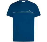 Maglietta da uomo Icebreaker Men Merino 150 Tech Lite SS Tee Range Stripes Taglia: L / Colore: blu