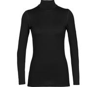 Icebreaker - Maglia termica a collo alto in lana merino - Women Merino 260 Tech LS Turtleneck Black per Donne - Taglia M - Nero