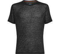 Icebreaker - Maglia termica a collo rotondo - M Merino Blend 75 Cool-Lite Featherlight SS Crewe Black per Uomo in Lana Vergine - Taglia M - Nero