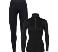 Icebreaker - Maglia termica in lana merino - Pack W Merino 260 Tech LS Half Zip Black
