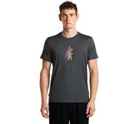 Icebreaker - Merino 150 Tech Lite S/S Tee Bear Tour - Maglia merino L grigio/blu