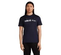 Icebreaker Maglietta da uomo Merino 150 Tech Lite SS Tee The Peaks manica corta blu scuro Taglia L