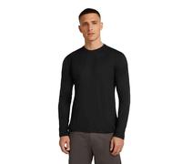Maglietta funzionale da uomo Icebreaker Men 150 MerinoFine™ Ace LS Tee Taglia: M / Colore: nero/grigio