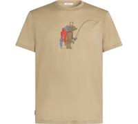 Icebreaker - Maglietta da trekking in lana merino a maniche corte - M Merino 150 Tech Lite SS Tee Bear Catch Flagstone per Uomo - Taglia XL - Beige
