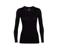 Icebreaker 260 Tech Crew Merino Long Sleeve Base Layer Nero S Donna