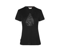 Maglietta da donna Icebreaker Women Merino 150 Tech Lite SS Tee Hike Path Taglia: M / Colore: nero