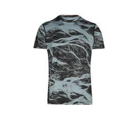 Icebreaker - Maglietta da corsa ultraleggera in lana merino - M Merino Blend 125 Cool-Lite Speed SS Tee Mton AOP Flint Blue/Blk/Aop per Uomo - Taglia L - Grigio