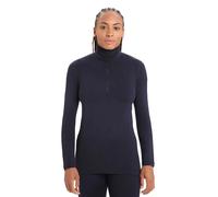 Maglia intima Icebreaker Merino 260 Tech manica lunga con zip a metà blu navy donna - S