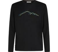Maglietta funzionale da uomo Icebreaker Men Merino 150 Tech Lite LS Tee Rainer Ridge Taglia: M / Colore: nero