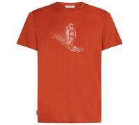Icebreaker Merino 150 Tech Lite Skiing Yeti Short Sleeve T-shirt Arancione M Uomo