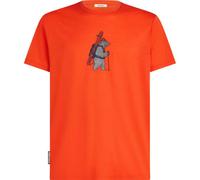 ICEBREAKER Maglia funzionale 'Bear Tour' indaco / grigio / arancione scuro / rosso pastello Uomo ICEBREAKER S