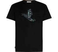 Icebreaker - T-shirt in lana - M Merino 150 Tech Lite SS Tee Skiing Yeti Black per Uomo - Taglia XL - Nero