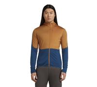 Icebreaker Merino 200 RealFleece™ Descender - felpa in pile con cappuccio - uomo M Dark Orange/Blue man Lana Merino,Tencel/Lyocell