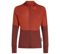 Icebreaker - Polar in lana merino - M Merino Blend 200 RealFleece™ Descender LS Zip Hoodie Agate Port Cb - Taglia L - rosso
