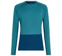 Maglietta funzionale da uomo Icebreaker Men Merino 200 ZoneKnit LS Crewe Taglia: M / Colore: blu/azzurro